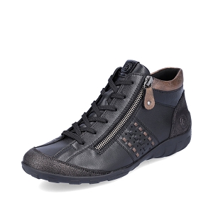 D6451 54 R3477 01:Cuir / Textile/Noir