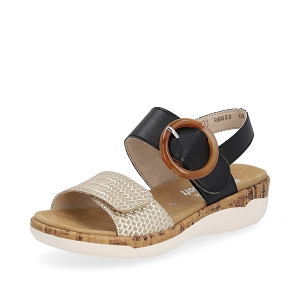 D0Q52 31 R6853 02:Cuir / Textile/Noir