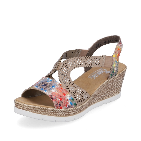 Rieker nu pieds et sandales 61916 90 multicolore