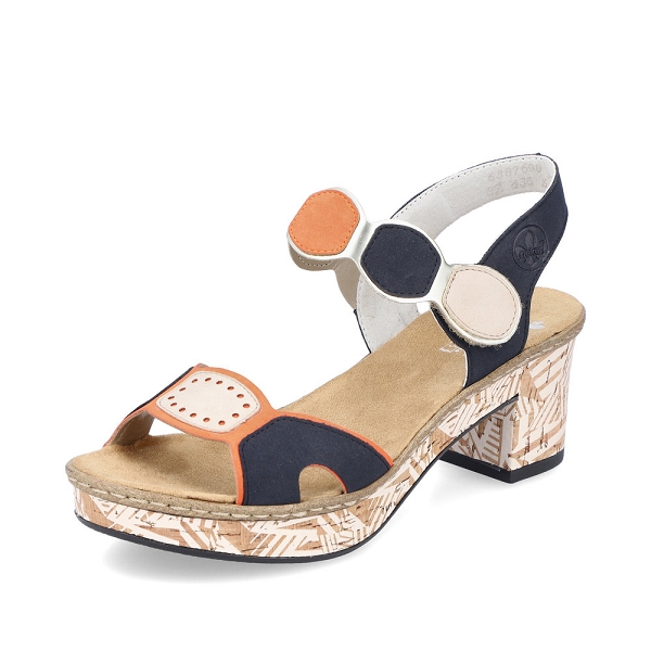 Rieker nu pieds et sandales 63876 90 multicolore
